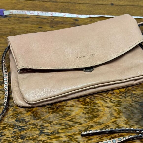 RABEANCO calfskin leather super soft clutch/shoulder bag - dusty pink - Picture 3 of 6